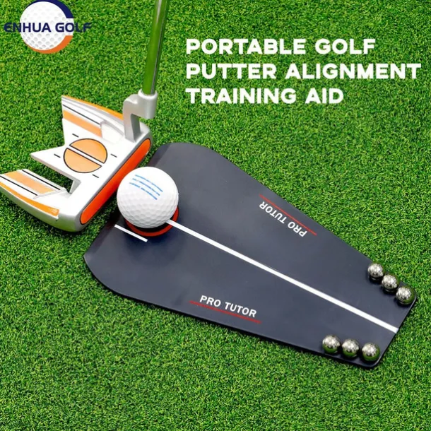 Golf Putting Tutor Golf Putting Trainer Golf Putting Aid Golf Putter Corrector with Free Zippered Bag for Beginners, Pros, Kids, Adults