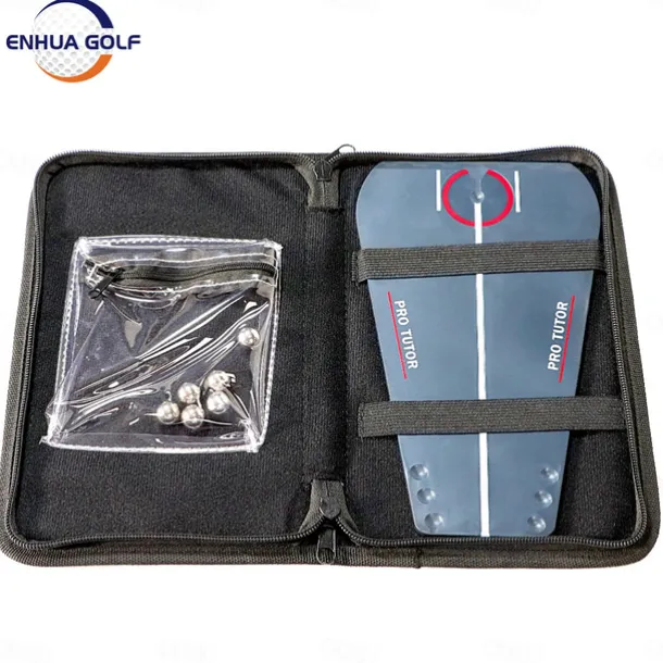 Golf Putting Tutor Golf Putting Trainer Golf Putting Aid Golf Putter Corrector with Free Zippered Bag for Beginners, Pros, Kids, Adults
