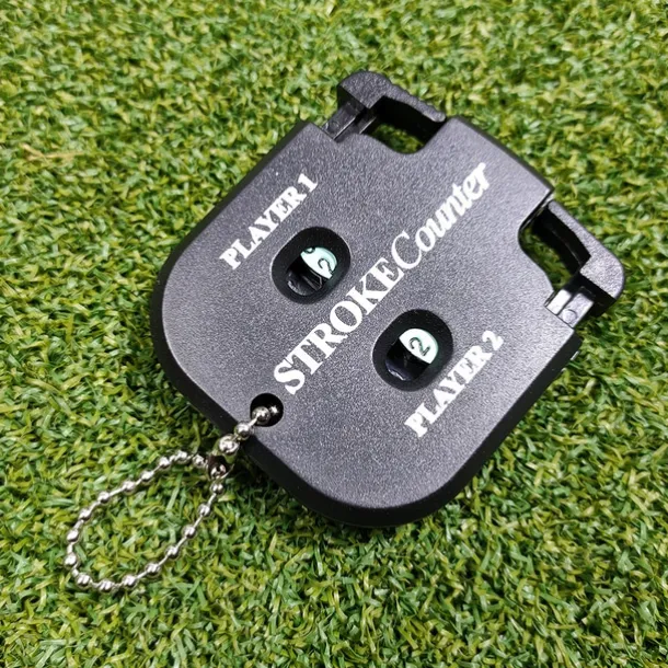Golf Stroke Counter - Keychain Clicker Scorekeeper Game Shot Tracker - Keep Score of Golf and Mini Golf Games - Black