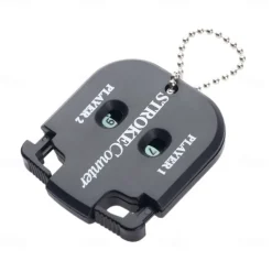 Golf Stroke Counter - Keychain Clicker Scorekeeper Game Shot Tracker - Keep Score of Golf and Mini Golf Games - Black