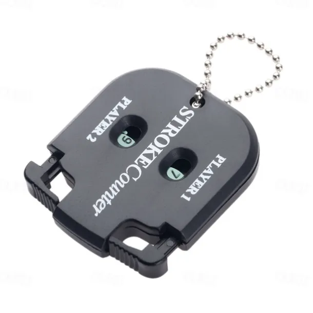 Golf Stroke Counter - Keychain Clicker Scorekeeper Game Shot Tracker - Keep Score of Golf and Mini Golf Games - Black
