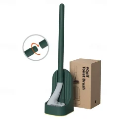 Golf Toilet Brush and Holder Set,New Base Long-Handled Toilet Brush,No Dead Ends Golf Toilet Brush Set Wall-Mounted,Deep Cleaning Silicone Toilet Bowl Brush with Non-Slip Long Handle
