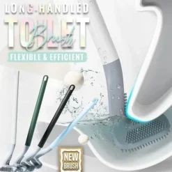 Golf Toilet Brush, Toilet Cleaning Brush, Flexible Bendable Silicone Long Handled Toilet Brush, 360 Deep Toilet Bowl Cleaning Brush,Quick Drying Toilet Brush for Bathroom