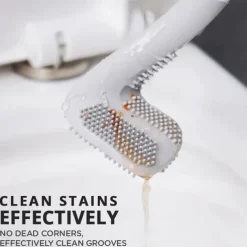 Golf Toilet Brush, Toilet Cleaning Brush, Flexible Bendable Silicone Long Handled Toilet Brush, 360 Deep Toilet Bowl Cleaning Brush,Quick Drying Toilet Brush for Bathroom