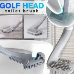 Golf Toilet Brush, Toilet Cleaning Brush, Flexible Bendable Silicone Long Handled Toilet Brush, 360 Deep Toilet Bowl Cleaning Brush,Quick Drying Toilet Brush for Bathroom