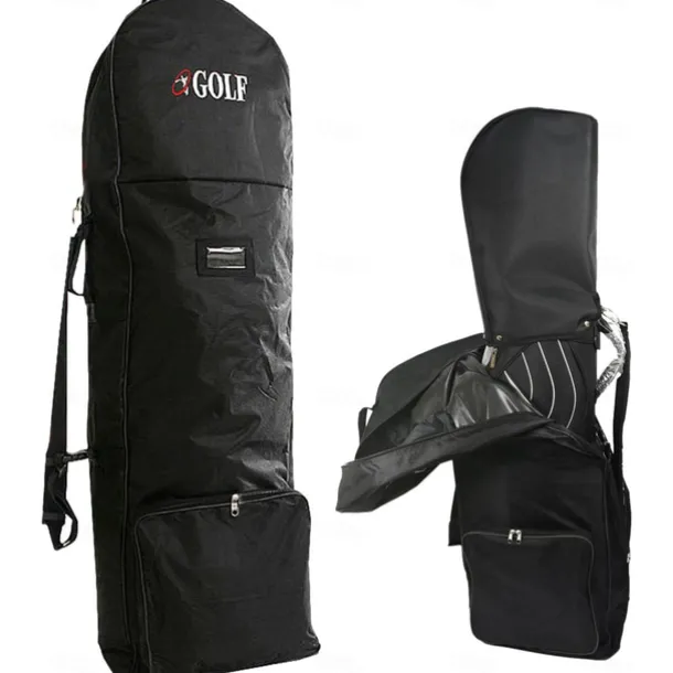 Golf Travel Bag with Wheels Heavy-Duty Golf Club Travel Cover Adjustable Strap Universal Size for Airlines Golf Aviation Bag