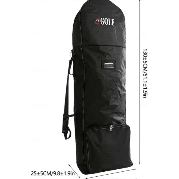 Golf Travel Bag with Wheels Heavy-Duty Golf Club Travel Cover Adjustable Strap Universal Size for Airlines Golf Aviation Bag