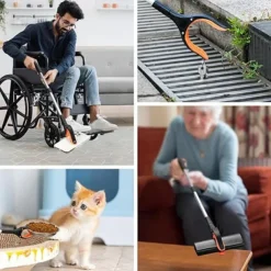 Grabber Reacher Tool 360 Degree Rotating Head, Wide Jaw, 32" Foldable, Lightweight Trash Claw Grabbers for Elderly, Reaching Tool for Trash Pick Up Stick, Litter Picker Arm Extension