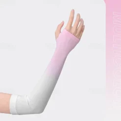 Gradient Color Ice Sleeves Women's Summer Ice Silk Sun Protection Sleeves Driving Cycling Arm Protection Anti-ultraviolet