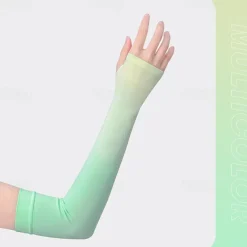 Gradient Color Ice Sleeves Women's Summer Ice Silk Sun Protection Sleeves Driving Cycling Arm Protection Anti-ultraviolet
