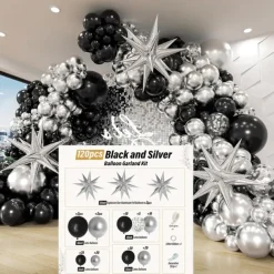 Graduation Party Balloon Decoration Set, Exploding Star Thickened Balloon Garland Kit, Birthday Party, Graduation Event, Grand Opening & Wedding Decor