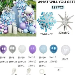 Graduation Party Balloon Decoration Set, Exploding Star Thickened Balloon Garland Kit, Birthday Party, Graduation Event, Grand Opening & Wedding Decor