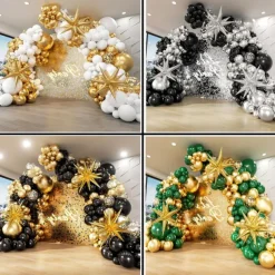 Graduation Party Balloon Decoration Set, Exploding Star Thickened Balloon Garland Kit, Birthday Party, Graduation Event, Grand Opening & Wedding Decor