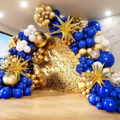 Graduation Party Balloon Decoration Set, Exploding Star Thickened Balloon Garland Kit, Birthday Party, Graduation Event, Grand Opening & Wedding Decor