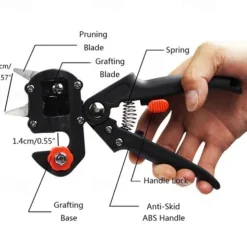 Grafting Pruner Garden Grafting Tool with Resist Film,Professional Branch Cutter Secateur Pruning Plant Shears Boxes Fruit Tree Grafting Scissor Chopper Vaccination Cut