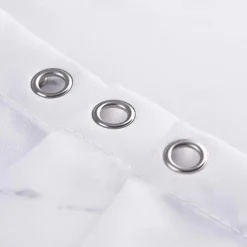 Gray Background Elf Bathroom Shower Curtain, Cute Christmas Snowflake Pattern Shower Curtain, Winter Christmas Holiday Bathroom Curtain, With 12 Plastic Hooks