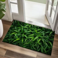 Green Grass Doormat Kitchen Mat Floor Mat Non-Slip Area Rug Oil Proof Rug Indoor Outdoor Mat Bedroom Decor Bathroom Mat Entrance Rug