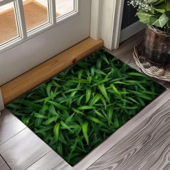Green Grass Doormat Kitchen Mat Floor Mat Non-Slip Area Rug Oil Proof Rug Indoor Outdoor Mat Bedroom Decor Bathroom Mat Entrance Rug