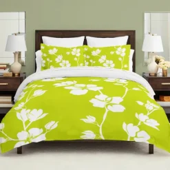Green Leaves Pattern Duvet Cover Set Set Soft 3-Piece Luxury Cotton Bedding Set Home Decor Gift Twin Full King Queen Size Duvet Cover