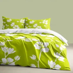 Green Leaves Pattern Duvet Cover Set Set Soft 3-Piece Luxury Cotton Bedding Set Home Decor Gift Twin Full King Queen Size Duvet Cover
