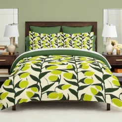 Green Leaves Pattern Duvet Cover Set Set Soft 3-Piece Luxury Cotton Bedding Set Home Decor Gift Twin Full King Queen Size Duvet Cover