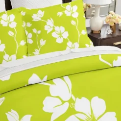 Green Leaves Pattern Duvet Cover Set Set Soft 3-Piece Luxury Cotton Bedding Set Home Decor Gift Twin Full King Queen Size Duvet Cover