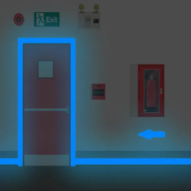 Green Light Blue Light Luminous Tape Self-Adhesive Fluorescent Tape Home Decoration Halloween Decoration Tap