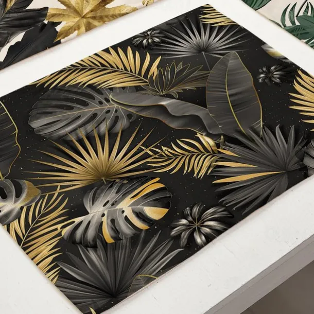 Green Placemats Heat Resistant Farmhouse Table Place Mat Stain Resistant Placemat, Placemat for Wedding Kitchen Dining Table Decoration Indoor Outdoor