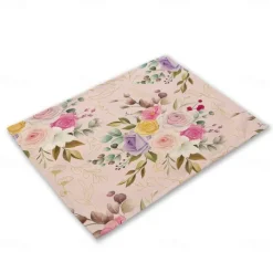 Green Placemats Heat Resistant Farmhouse Table Place Mat Stain Resistant Placemat, Placemat for Wedding Kitchen Dining Table Decoration Indoor Outdoor