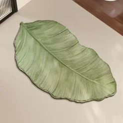 Green Plant Bathroom Mat, Bathroom Water Absorbing Mat, Home-shaped Door Mat, Silicate Mud Rug