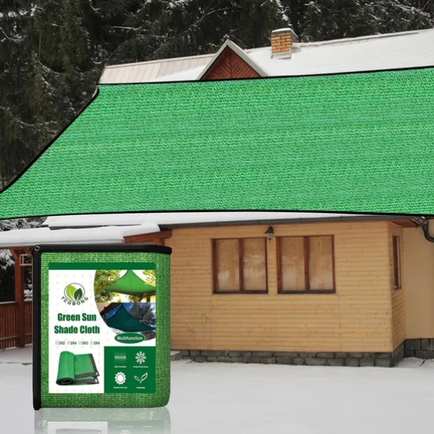 Green Sun Shade Cloth, Dense Shading Heat Insulation Net, Shading Cloth, Sun And Snow Protecting For Balcony, Courtyard, RV Camping