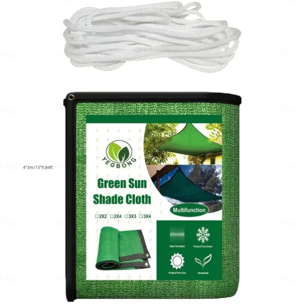 Green Sun Shade Cloth, Dense Shading Heat Insulation Net, Shading Cloth, Sun And Snow Protecting For Balcony, Courtyard, RV Camping