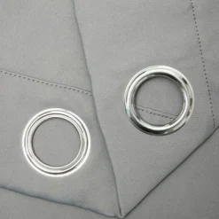 Grey Blackout Curtain 1 Panel Grommet Thermal Insulated Room Darkening Curtains for Bedroom and Living Room IKEA Series