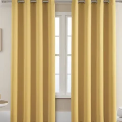 Grey Blackout Curtain 1 Panel Grommet Thermal Insulated Room Darkening Curtains for Bedroom and Living Room IKEA Series