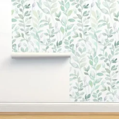 Grey Floral Wallpaper Peel and Stick Wallpaper Removable Pvc/Vinyl Self Adhesive 17.7''x118''in(45cmx300cm) / 45x300cm for Home Decor Bedroom Living Room