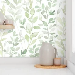 Grey Floral Wallpaper Peel and Stick Wallpaper Removable Pvc/Vinyl Self Adhesive 17.7''x118''in(45cmx300cm) / 45x300cm for Home Decor Bedroom Living Room