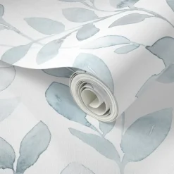Grey Floral Wallpaper Peel and Stick Wallpaper Removable Pvc/Vinyl Self Adhesive 17.7''x118''in(45cmx300cm) / 45x300cm for Home Decor Bedroom Living Room