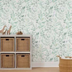 Grey Floral Wallpaper Peel and Stick Wallpaper Removable Pvc/Vinyl Self Adhesive 17.7''x118''in(45cmx300cm) / 45x300cm for Home Decor Bedroom Living Room