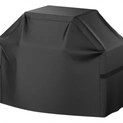Grill Cover, BBQ Grill Cover, Waterproof, Weather Resistant, Rip-Proof, Anti-UV, Fade Resistant, With Adjustable Strap, 57 Inch, Black
