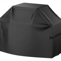 Grill Cover, BBQ Grill Cover, Waterproof, Weather Resistant, Rip-Proof, Anti-UV, Fade Resistant, With Adjustable Strap, 57 Inch, Black