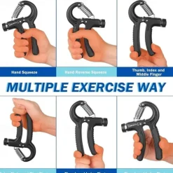 Grip Strength Trainer, Hand Grip Exerciser With Adjustable Resistance 11-132 Lbs (5-60kg), Forearm Strengthener, Hand Exerciser For Muscle Building And Injury Recovery