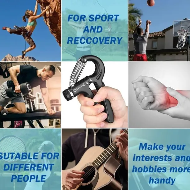 Grip Strength Trainer, Hand Grip Exerciser With Adjustable Resistance 11-132 Lbs (5-60kg), Forearm Strengthener, Hand Exerciser For Muscle Building And Injury Recovery