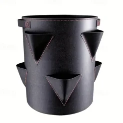 Grow Bags, Strawberry Planter Bags With Handles, 5/7/10 Gallon Heavy Duty Non-woven Fabric Plant Pots For Tomato,Carrot, Onion, Fruits, Flower And Vegetables, Garden Supplies