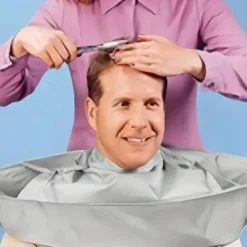 Hair Apron Cape Hairstylist Simple Design Pattern Waterproof Haircut Cloth Wrap Protects Hair Cutting Cloak Umbrella Cape Use At Salon Barber Home Or Salon Stylist Hairdressing