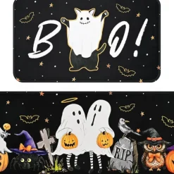 Halloween Area Rug Kitchen Mat Non-Slip Oil Proof Floor Mat Livingroom Rug Indoor Outdoor Mat Bedroom Decor Bathroom Mat Entrance Rug Door Mat