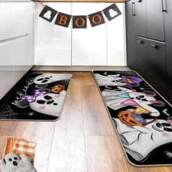 Halloween Area Rug Kitchen Mat Non-Slip Oil Proof Floor Mat Livingroom Rug Indoor Outdoor Mat Bedroom Decor Bathroom Mat Entrance Rug Door Mat