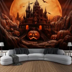 Halloween Bat Hanging Tapestry Wall Art Large Tapestry Mural Decor Photograph Backdrop Blanket Curtain Home Bedroom Living Room Decoration Halloween Decorations