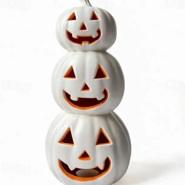 Halloween Black and White Pumpkin Lantern Automatic Switch LED Garden Paradise Glowing Creative Atmospheric Ornament