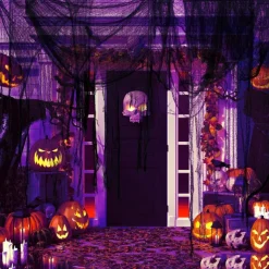 Halloween Black Creepy Cloth Scary Gauze Cloth Doorways Web Netting Fabric for Haunted House Creepy and Spooky Halloween Decorations