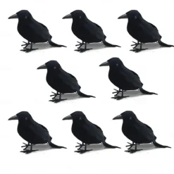 Halloween black crow props simulation flocking crow party supplies ornament decoration